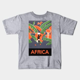 Vintage Travel Poster from Africa Kids T-Shirt